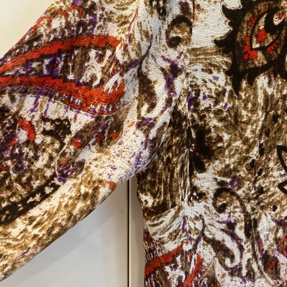 Lotus Flower / Hemp plant / Paisley Motif Eco-friendly Shift Dress KUT Size 6 - Picture 9 of 10